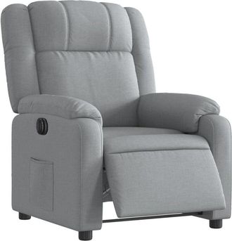 vidaXL Sill&oacute;n Reclinable El&eacute;ctrico Tela Gris Claro Vidaxl