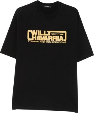 Willy Chavarria Hombre, Camisetas, Negro, Talla: XL