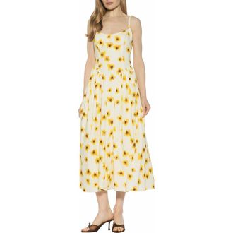 Alexia Admor Thalassa Midi Dress in Yellow Floral at Nordstrom Rack, Size 14