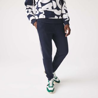Lacoste Heren Lacoste Branded Tape Joggers in Blauw