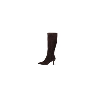 Stefano Lauran Stijlvolle hoge laarzen voor vrouwen - Dames - Schoenen - Bruin - Maat: 38 EU Wol
