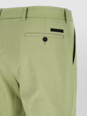 Prada cotton poplin shorts tailored straight leg