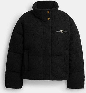 Coach Heritage C Cropped Boucle Puffer
