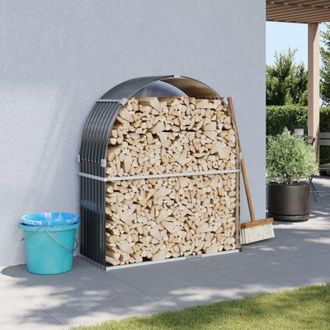 vidaXL Le&ntilde;ero Antracita 120x45x140 Cm Acero Galvanizado Vidaxl
