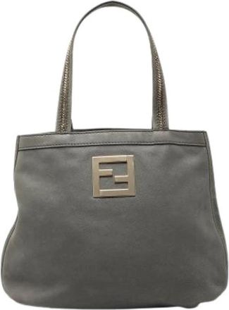 Fendi Pre-owned Tote Bag - Dames - Vintage Handtas - Grijs - ONE Size - Leer - Vintage