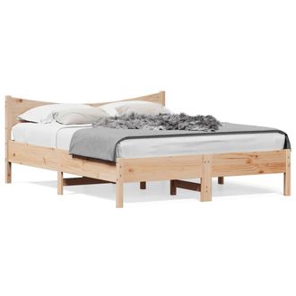 Berkfield Home Bed Frame without Mattress 160x200 cm Solid Wood Pine in Light Tan