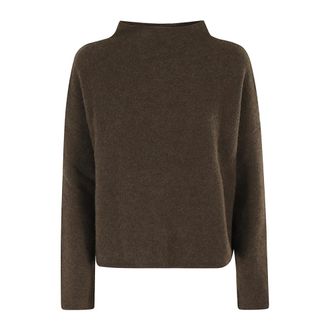 Filippa K Truien & Vesten, Dames, Bruin, L, Funnelneck Sweater in Mika Yak Stijl