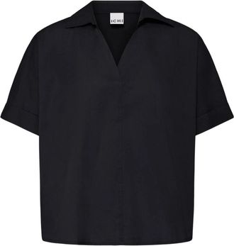 Ichi Blouses - Dames - Blouses - Zwart - L - Overhemden