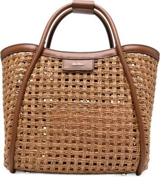 Max Mara Kleine Marine-Einkaufstasche