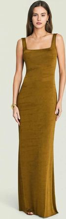 SER.O.YA Luna Maxi Dress In Ochre