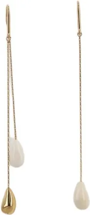 Isabel Marant Asymmetrical Drop Brass Buffalo Bone Earrings