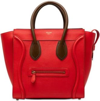 Celine Pre-owned Luggage Tote - Dames - Vintage Handtas - Rood - ONE Size - Leer - Vintage