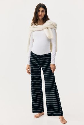 H&M Mama Pyjama Bottoms in Black/striped at Nordstrom, Size Xx-Large
