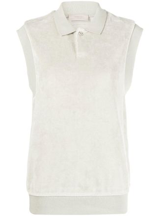 Fear of God sleeveless polo top - women - Cotton/Nylon - L - Green