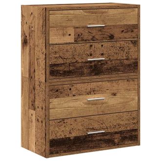 vidaXL Armadi Con 2 Cassetti 2 Pz Legno Antico 60x31x40 Cm Truciolato - Vidaxl