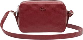 Lacoste Chantaco Sac Trotteur - Dames - Schoudertassen - Rood - ONE Size - Leer - Tassen
