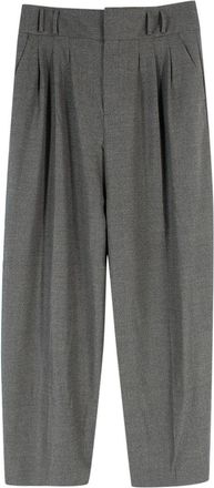 Altuzarra Grey High-Rise Wool-Blend Wide-Leg Trousers Size S