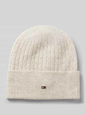 Tommy Hilfiger M&uuml;tze mit Baumwoll-Anteil in Hellgrau Melange, Gr&ouml;&szlig;e 1