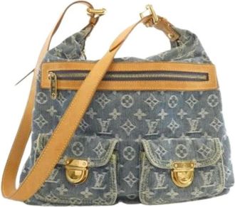 Louis Vuitton Pre-owned Shoulder Bags, female, Blue, Size: ONE SIZE Pre-owned Monogram Denim Shoulder Bag