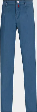 Kiton Men & apos;s Stretch-Cotton Straight-Leg Trousers