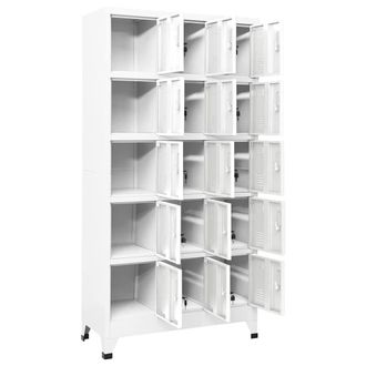 Berkfield Home Locker Cabinet Light Grey 90x40x180 cm Steel | Size: 90 x 40 x 180 cm