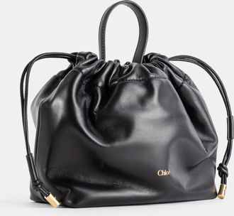 Chlo&eacute; Womens Icons Clutch Black Lambskin Nappa Leather