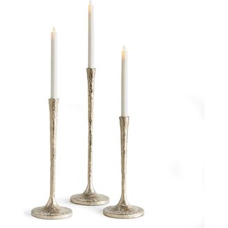 Napa Home & Garden Burke Taper Candle Holders Set of 3 in Gold at Nordstrom