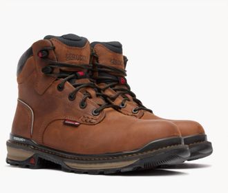 Rocky Mens Rams Horn Waterproof Composite Toe Work Boot In Brown