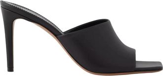 PARIS TEXAS Heeled Mules - Dames - Muiltjes - Zwart - 36 EU - Leer - Schoenen