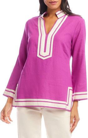 Karen Kane The St. Tropez Linen Blend Tunic in Orchid at Nordstrom, Size X-Small