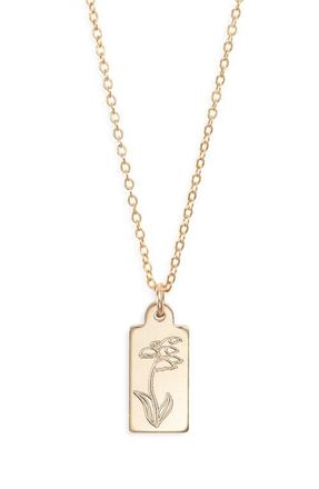 Set & Stones Tawney Birth Flower Pendant Necklace in Gold /May at Nordstrom