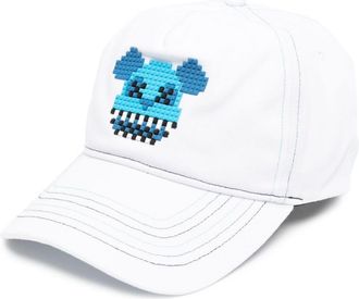 Mostly Heard Rarely Seen Bear Color Stitched baseball cap - men - Cotton - One Size - White