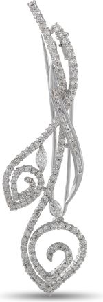 Luxury Bazaar 18K White Gold 2.25ct Diamond Brooch MF02-061725