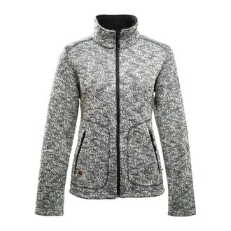 Deproc Strickfleecejacke DEPROC ACTIVE WILLMORE MELANGE WOMEN, Damen, Gr. 50 (XL), grau, 90% Polyester; 10% Wolle, tailliert, gerader Abschluss, Jacken Stric