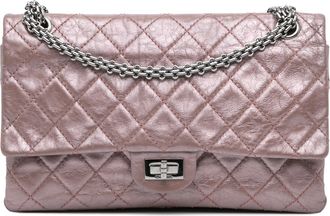 Chanel Pre-owned Womens Classic Flap Bag Aged Calfskin - Silver Leather - One Size