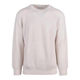 Eleventy Truien & Vesten, Heren, Beige, XL, Kasjmier, Geribde trui