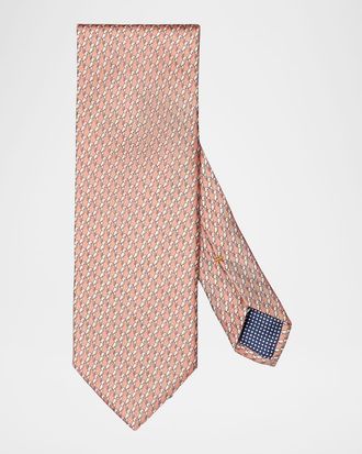 Eton Mens Parrot-Print Silk Tie