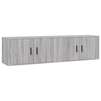 Berkfield Home Wall-mounted TV Cabinets 2 pcs Grey Sonoma 80x34.5x40 cm
