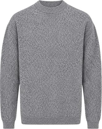 Daniele Fiesoli Paricollo Knit - Heren - Ronde hals truien - Grijs - L - Wol - Truien & Vesten