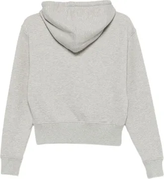 Ami Ami de Coeur Embroidered Cotton Hoodie - Grey
