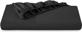 Bare Home 100% Organic Cotton Percale Cooling Fitted Sheet in Black at Nordstrom, Size Twin X-Long