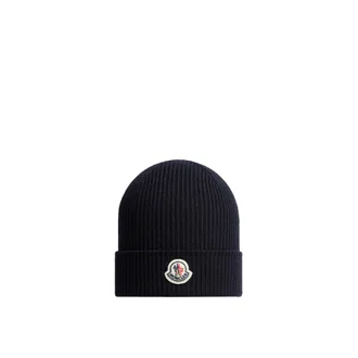 Moncler Wool Beanie Blue Size One size