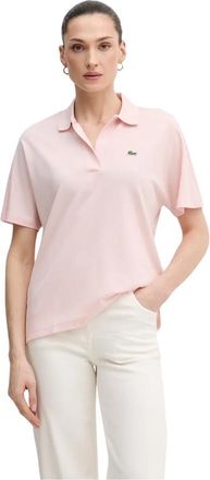 Lacoste Relaxed Fit Fluid Piqu&eacute; Polo - Dames - Polos - Roze - S - Katoen - Tops