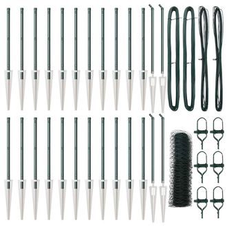 Berkfield Home Hexagon Fence Green 0.4x50 m Steel