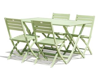 DCB Garden Conjunto de comedor de jard&iacute;n 4 plazas de aluminio
