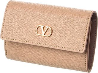 Valentino Vlogo Leather Card Case