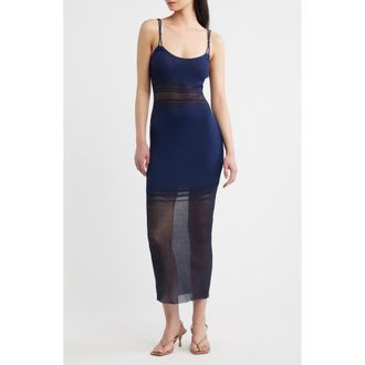 Ronny Kobo Kimberly Placed Stripe Body-Con Sweater Dress in Navy at Nordstrom, Size X-Small