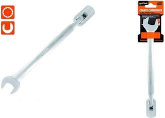 Trade Shop Trade Shop - Chiave Combinata 17mm Fissa E A Bussola Poligonale Con Snodo Cromo Vanadio 97565