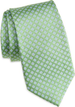 Nordstrom Quatrefoil Medallion Silk Tie in Green at Nordstrom