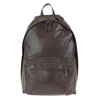 Coach Pre-owned Backpacks, female, Brown, Size: ONE SIZE Pre-owned Hall Leather Backpack